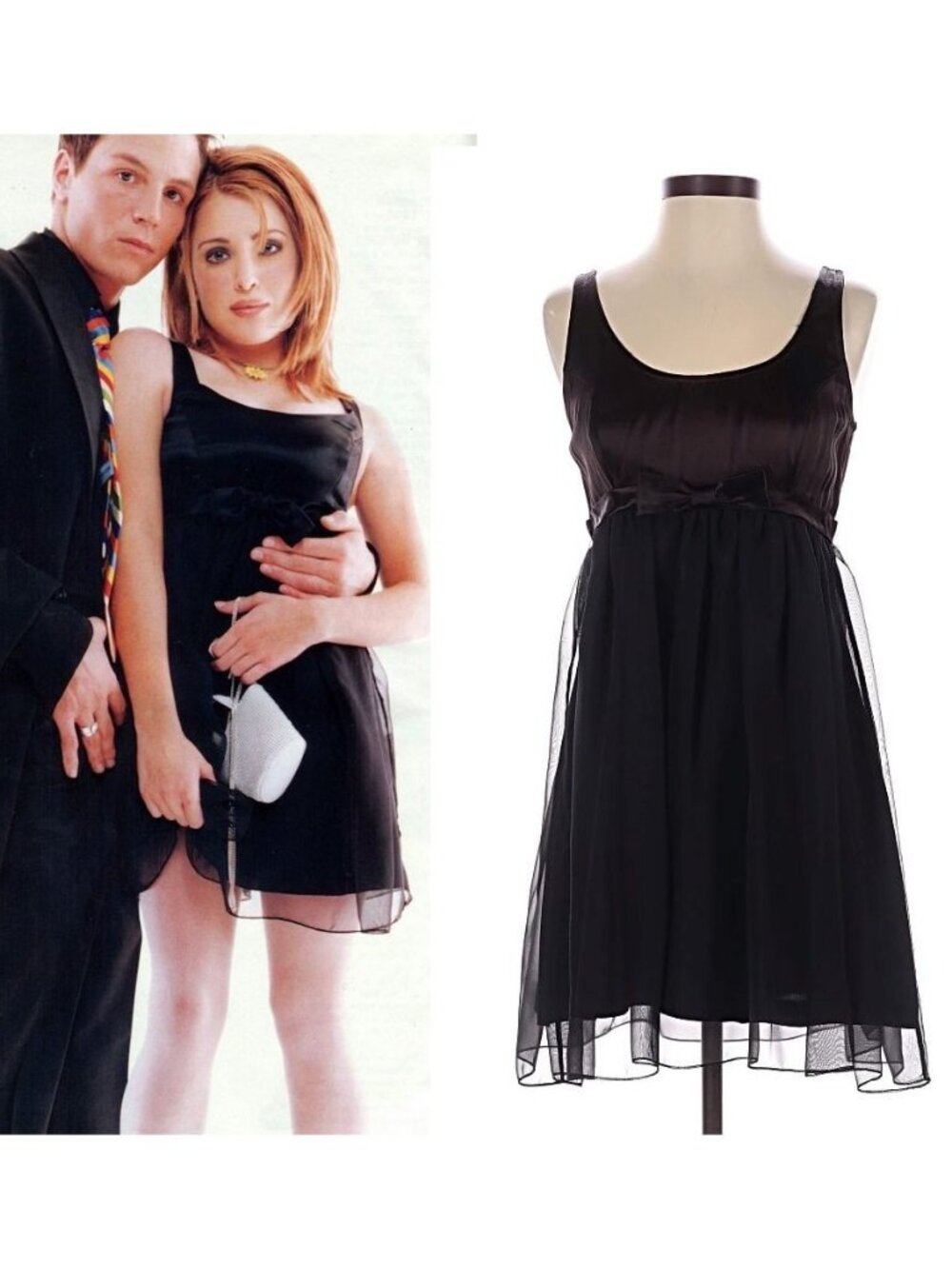 ASO ALANNA UBACH SEVENTEEN Alt Babydoll Dress Black Brown 1990s RARE